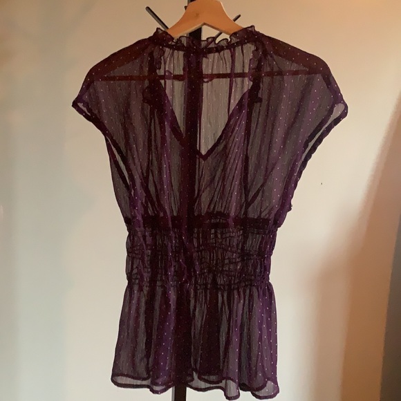Sheer purple blouse - Picture 2 of 3